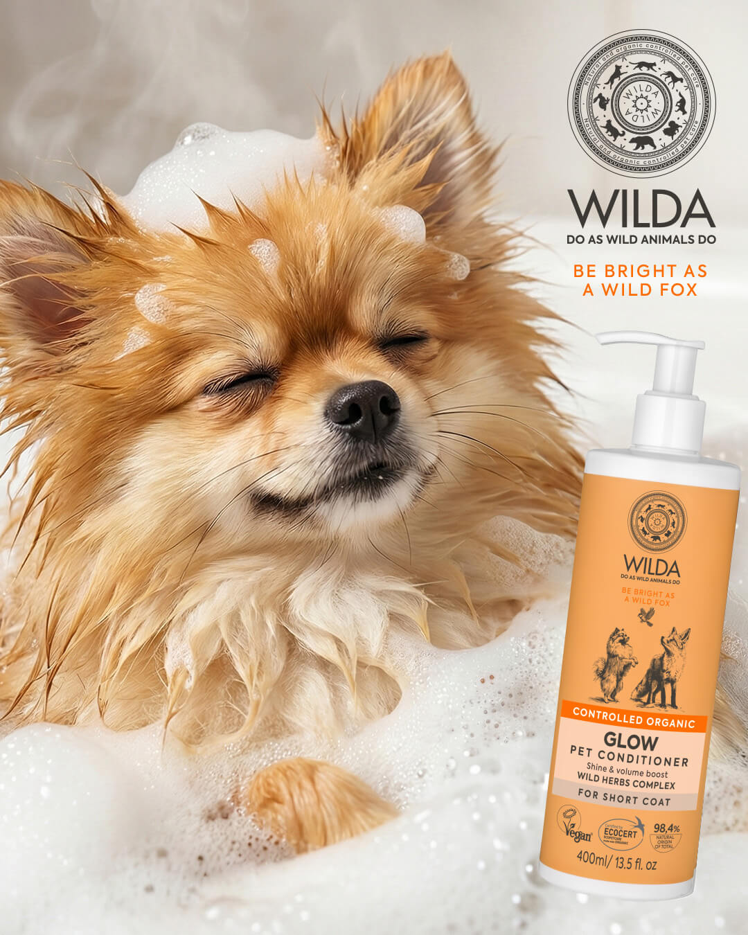 GLOW Pet Conditioner For Short Coat 400 ml
