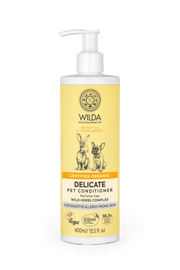 Wilda Delicate Pet Conditioner bottle on a white background