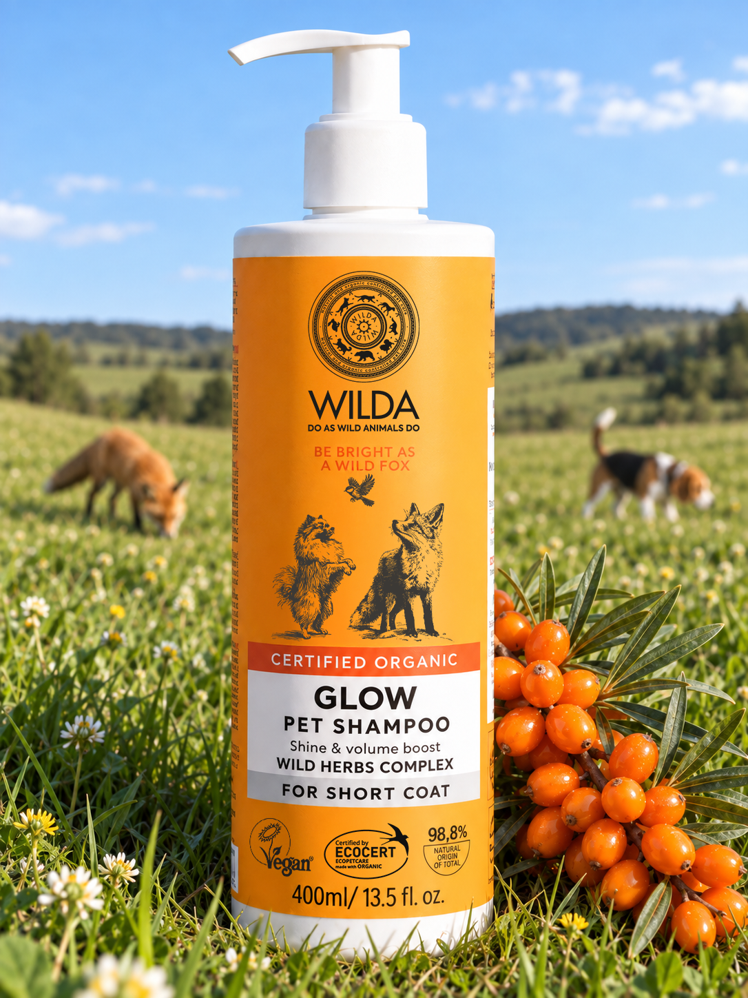 GLOW Pet Shampoo For Short Coat 400 ml