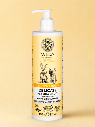 DELICATE Pet Shampoo For Gentle Skin & Puppies 400 ml