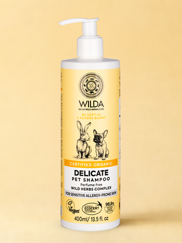 DELICATE Pet Shampoo For Gentle Skin & Puppies 400 ml
